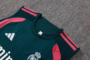Completino Canottiera Real Madrid 26/27 Uomo Verde Petrolio | Kit Allenamento
