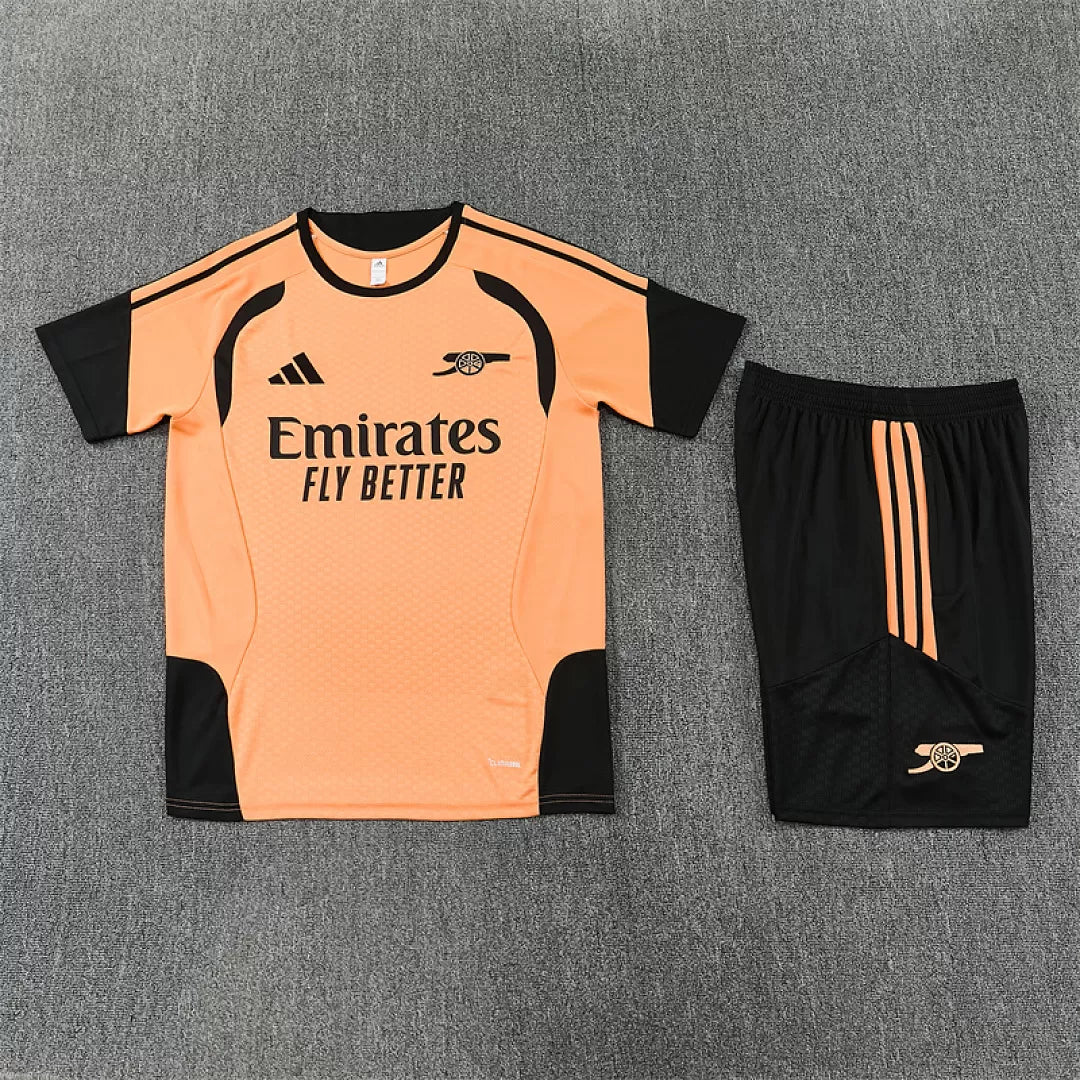 Completino Manica Corta Arsenal 26/27 Uomo Arancione | Kit Allenamento