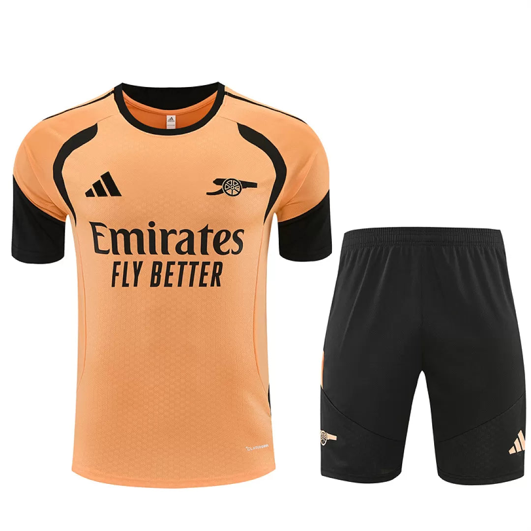 Completino Manica Corta Arsenal 26/27 Uomo Arancione | Kit Allenamento