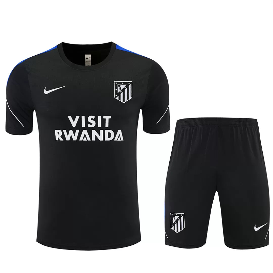 Completino Manica Corta Atletico Madrid 26/27 Uomo Nero | Kit Allenamento