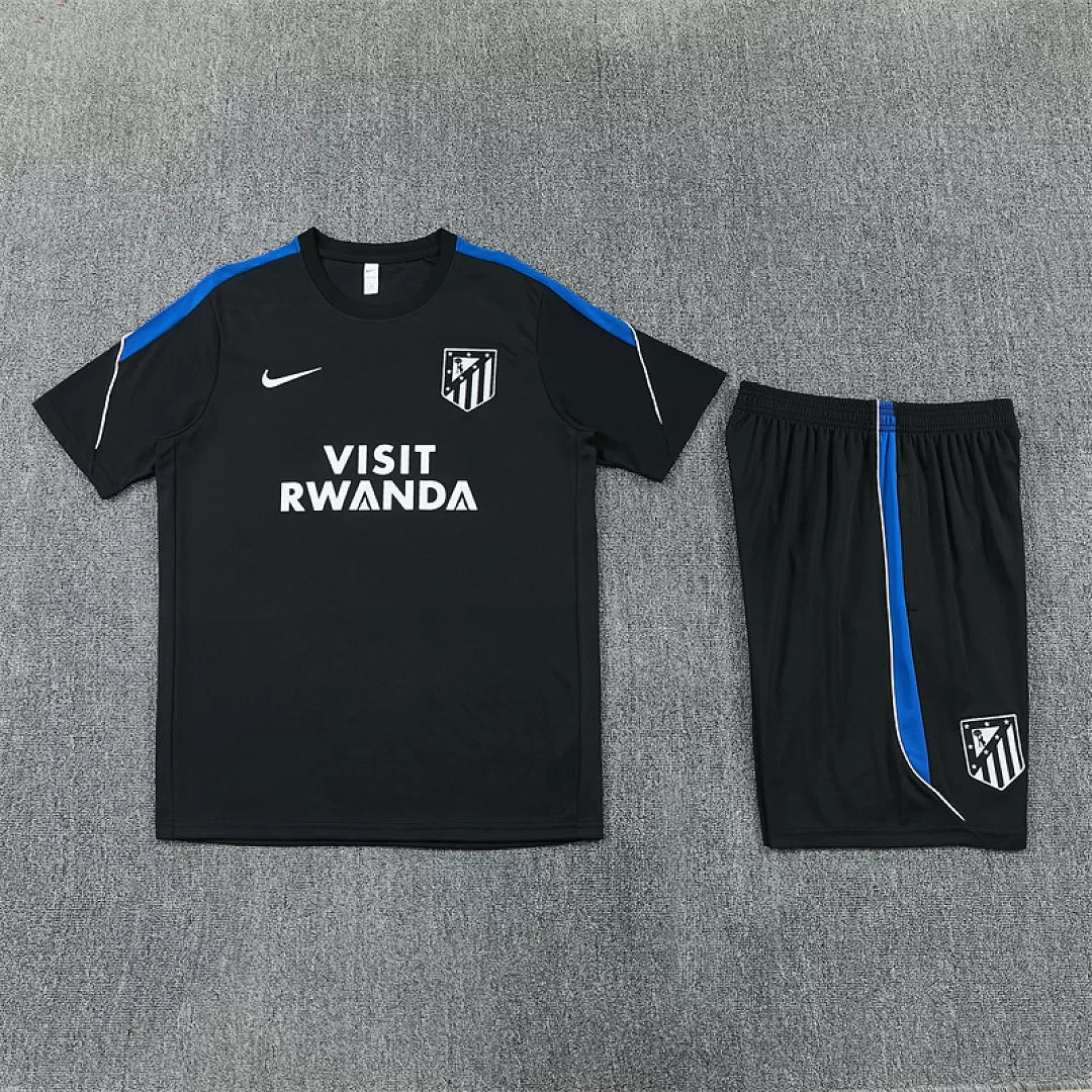 Completino Manica Corta Atletico Madrid 26/27 Uomo Nero | Kit Allenamento