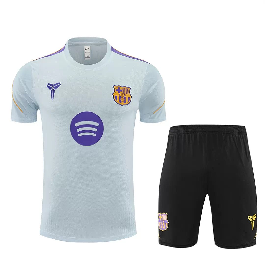 Completino Manica Corta Barcelona 26/27 Uomo Azzurro | Kit Allenamento