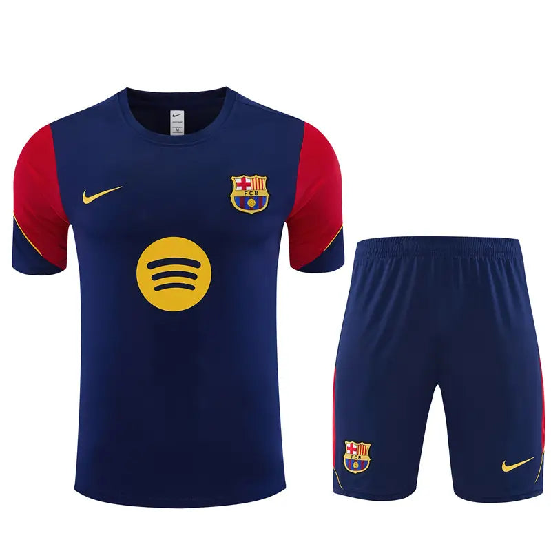 Completino Manica Corta Barcelona 26/27 Uomo Blu Navy | Kit Allenamento