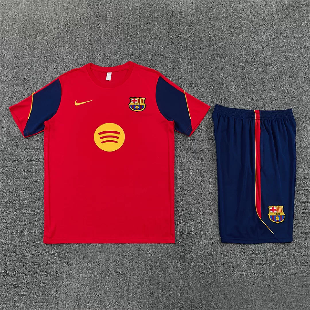 Completino Manica Corta Barcelona 26/27 Uomo Rosso | Kit Allenamento