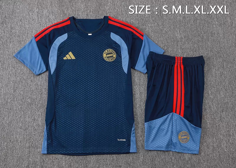 Completino Manica Corta Bayern Munich 26/27 Uomo Blu Navy | Kit Allenamento
