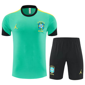 Completino Manica Corta Brasile 2026 Uomo Verde Acqua | Kit Allenamento