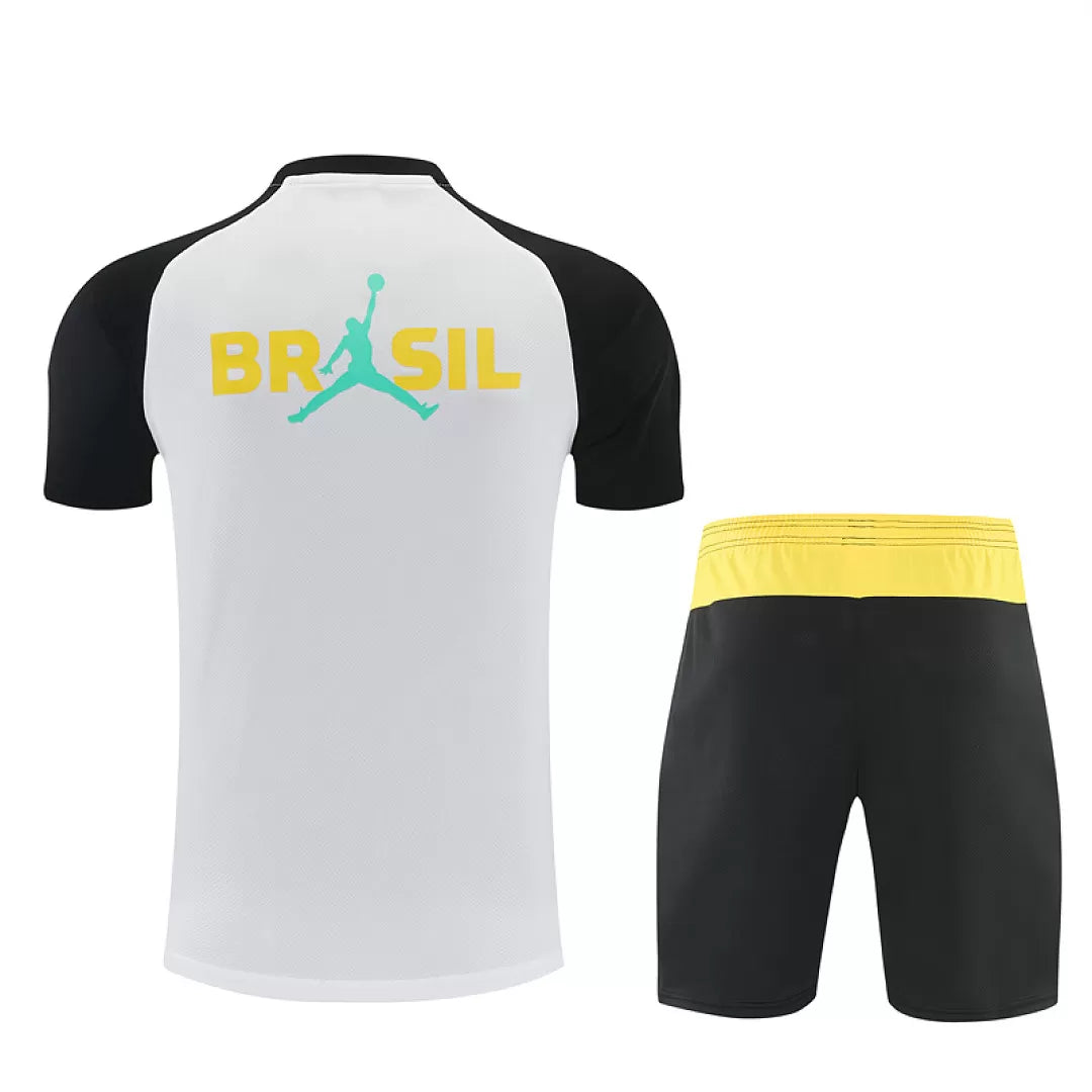 Completino Manica Corta Brasile 26/27 Uomo Bianco | Kit Allenamento