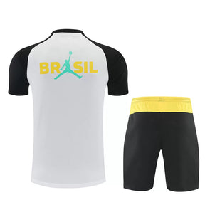 Completino Manica Corta Brasile 26/27 Uomo Bianco | Kit Allenamento