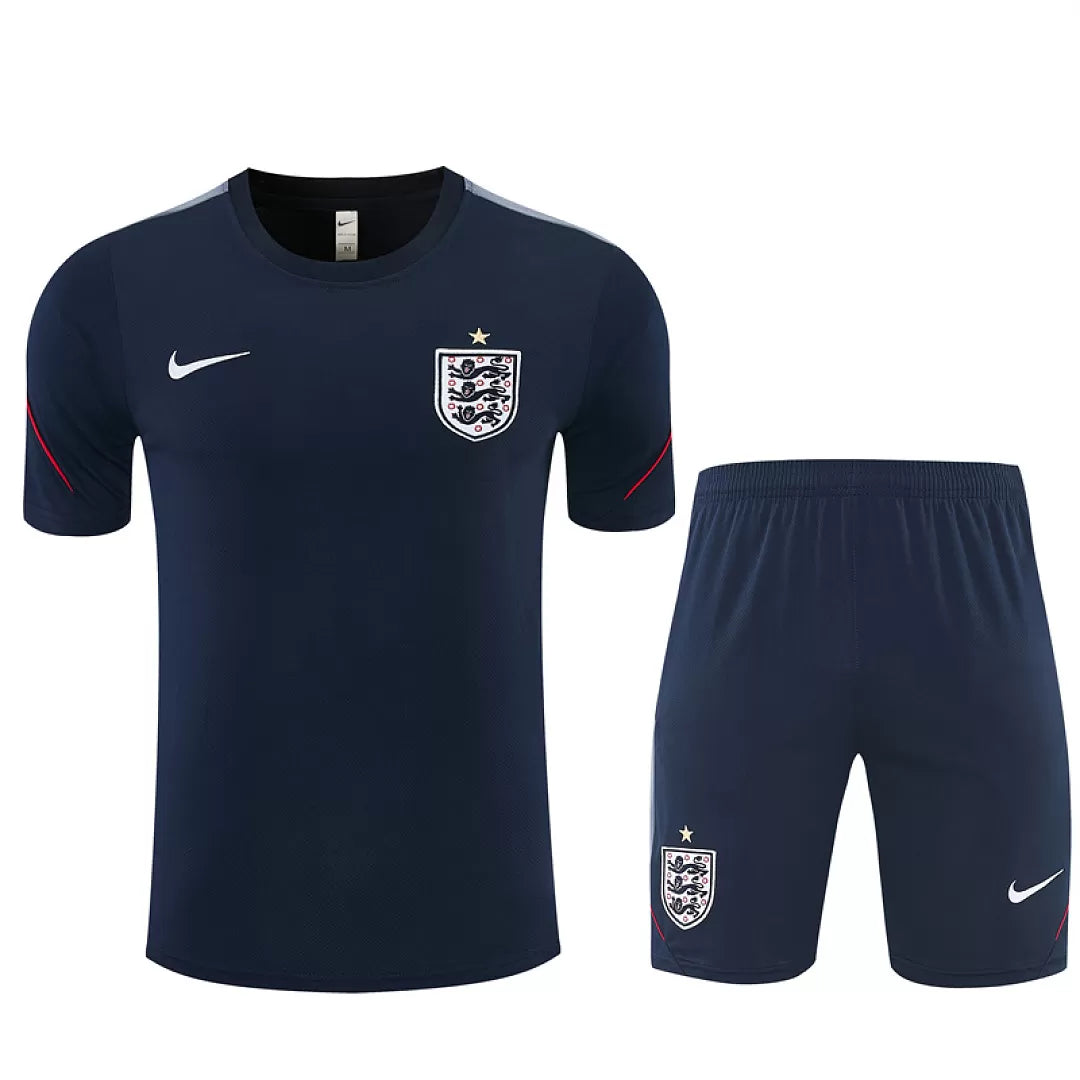 Completino Manica Corta Inghilterra 2026 Uomo Blu Navy | Kit Allenamento