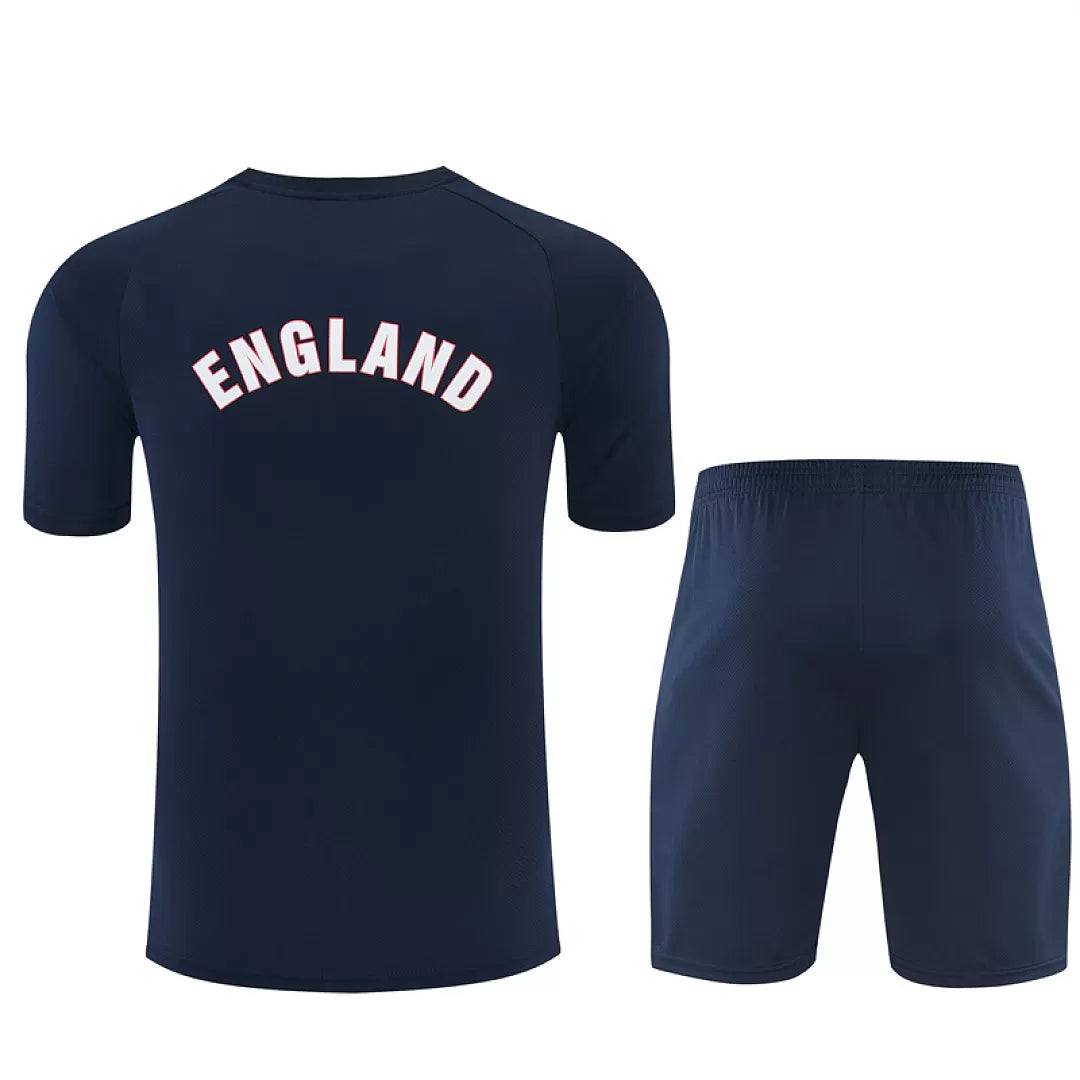 Completino Manica Corta Inghilterra 2026 Uomo Blu Navy | Kit Allenamento