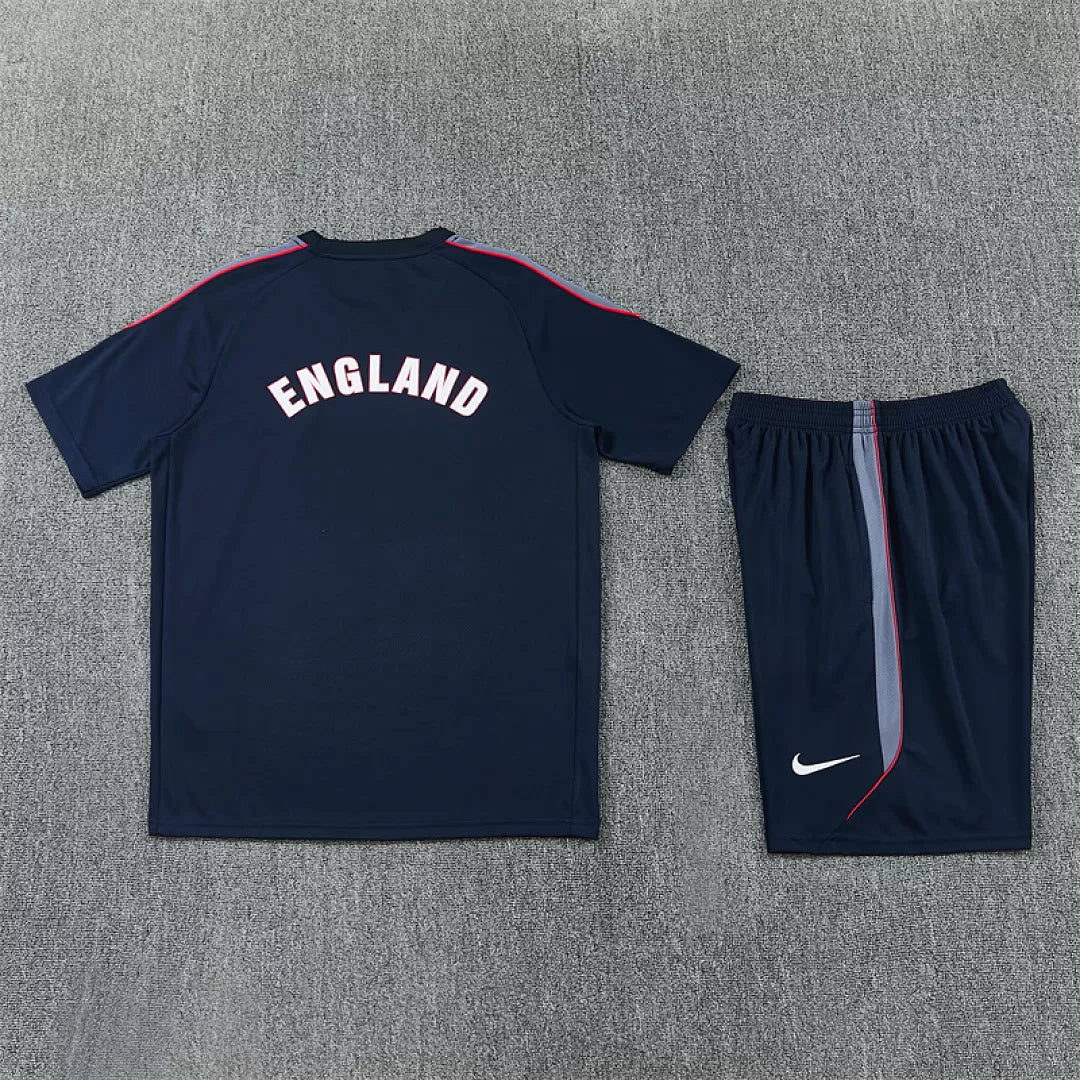 Completino Manica Corta Inghilterra 2026 Uomo Blu Navy | Kit Allenamento