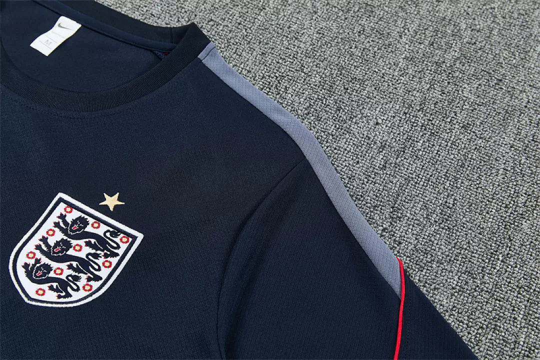 Completino Manica Corta Inghilterra 2026 Uomo Blu Navy | Kit Allenamento