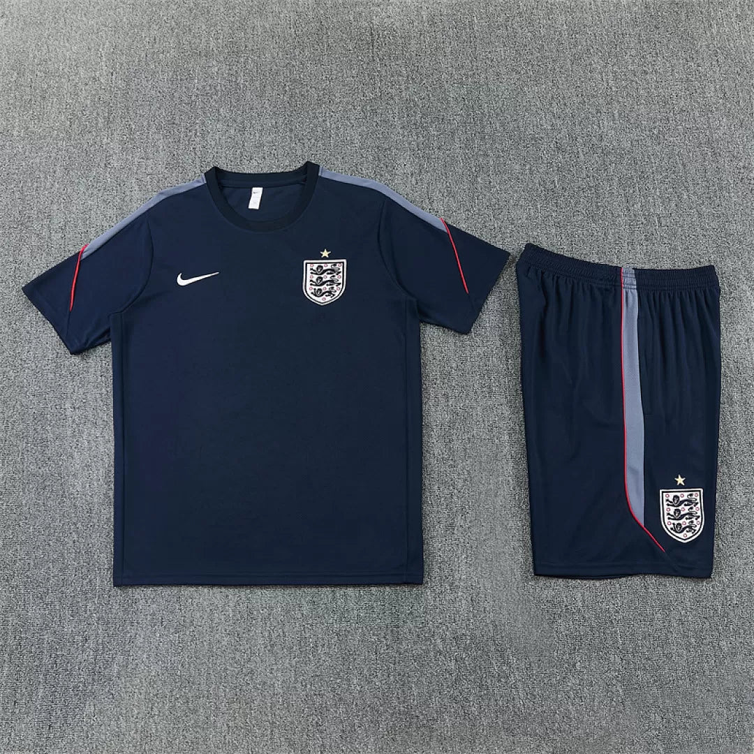 Completino Manica Corta Inghilterra 2026 Uomo Blu Navy | Kit Allenamento