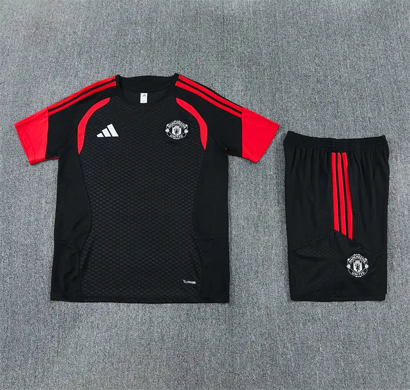 Completino Manica Corta Manchester United 26/27 Uomo Nero | Kit Allenamento