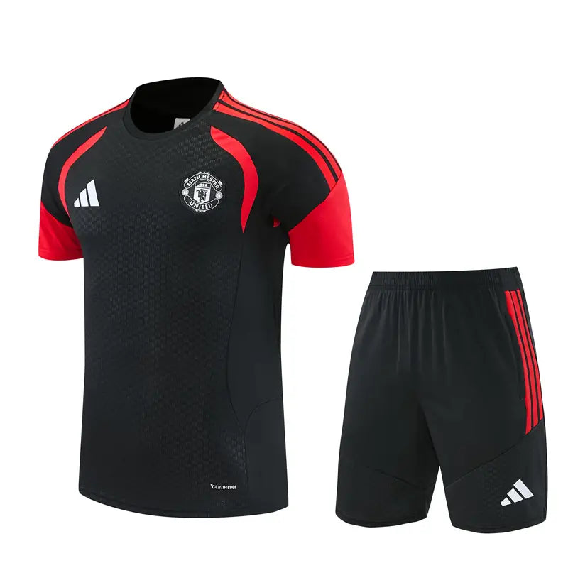 Completino Manica Corta Manchester United 26/27 Uomo Nero | Kit Allenamento