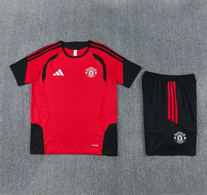 Completino Manica Corta Manchester United 26/27 Uomo Rosso | Kit Allenamento