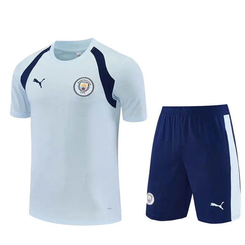 Completino Manica Corta Manchster City 26/27 Uomo Azzurro e Blu Navy | Kit Allenamento