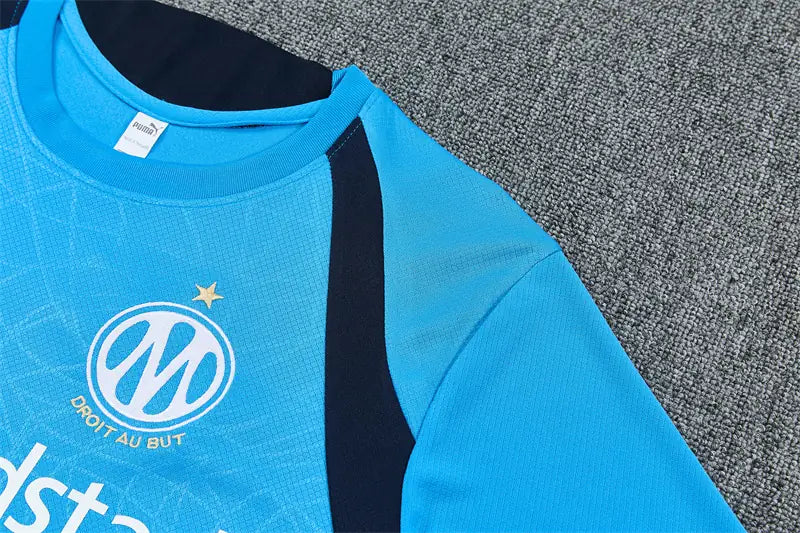Completino Manica Corta Marseille 26/27 Uomo Azzurro | Kit Allenamento