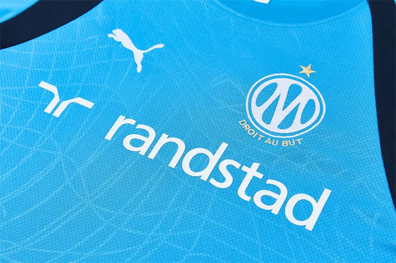 Completino Manica Corta Marseille 26/27 Uomo Azzurro | Kit Allenamento