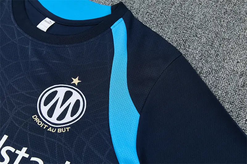 Completino Manica Corta Marseille 26/27 Uomo Blu Navy | Kit Allenamento