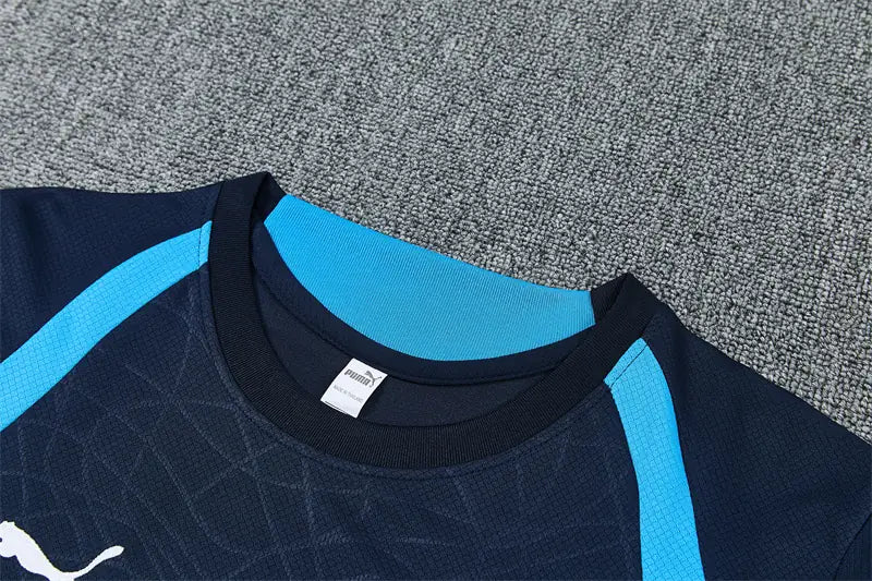 Completino Manica Corta Marseille 26/27 Uomo Blu Navy | Kit Allenamento