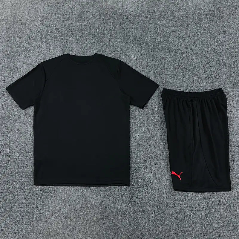 Completino Manica Corta Milan 26/27 Uomo Nero | Kit Allenamento