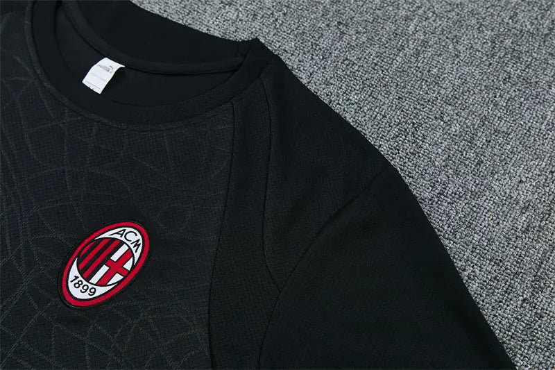 Completino Manica Corta Milan 26/27 Uomo Nero | Kit Allenamento