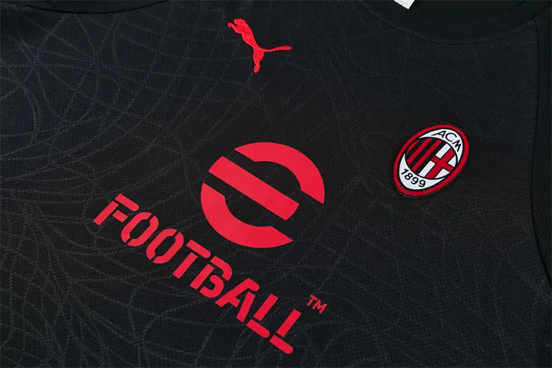 Completino Manica Corta Milan 26/27 Uomo Nero | Kit Allenamento