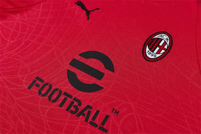 Completino Manica Corta Milan 26/27 Uomo Rosso e Nero | Kit Allenamento
