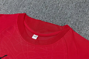 Completino Manica Corta Milan 26/27 Uomo Rosso e Nero | Kit Allenamento