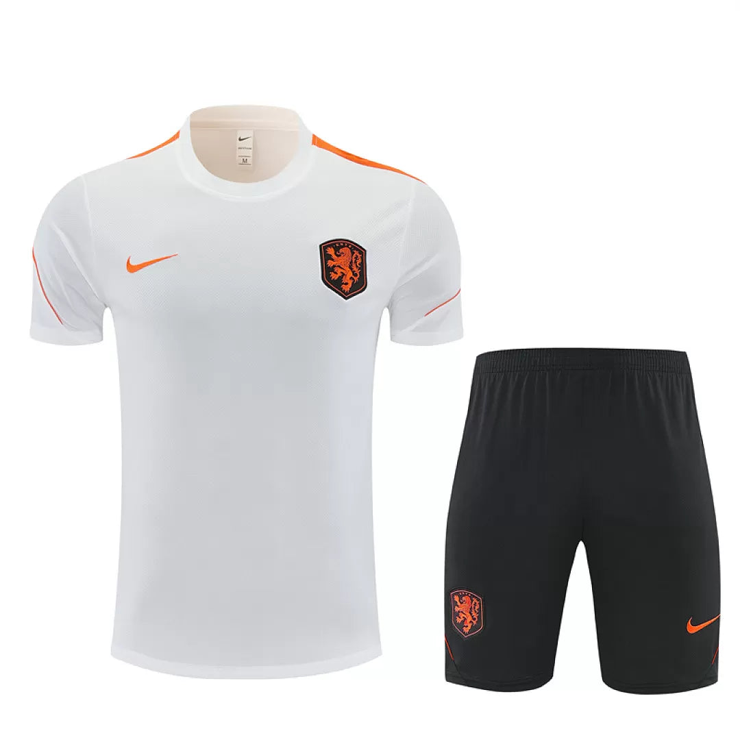 Completino Manica Corta Olanda 2026 Uomo Bianco | Kit Allenamento