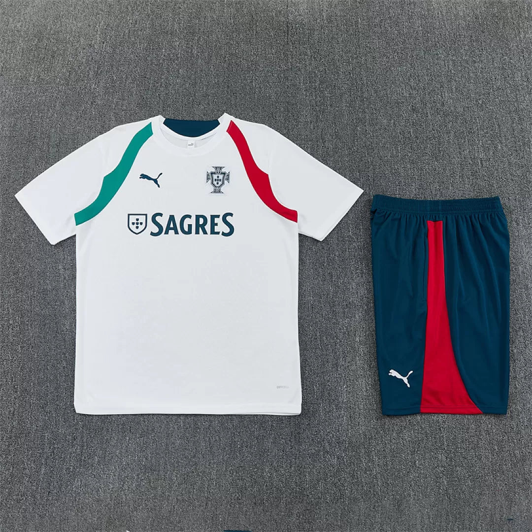 Completino Manica Corta Portogallo 2026 Uomo Bianco | Kit Allenamento