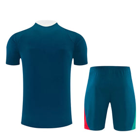 Completino Manica Corta Portogallo 2026 Uomo Blu Petrolio | Kit Allenamento