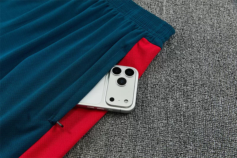 Completino Manica Corta Portogallo 2026 Uomo Blu Petrolio | Kit Allenamento