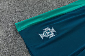 Completino Manica Corta Portogallo 2026 Uomo Blu Petrolio | Kit Allenamento