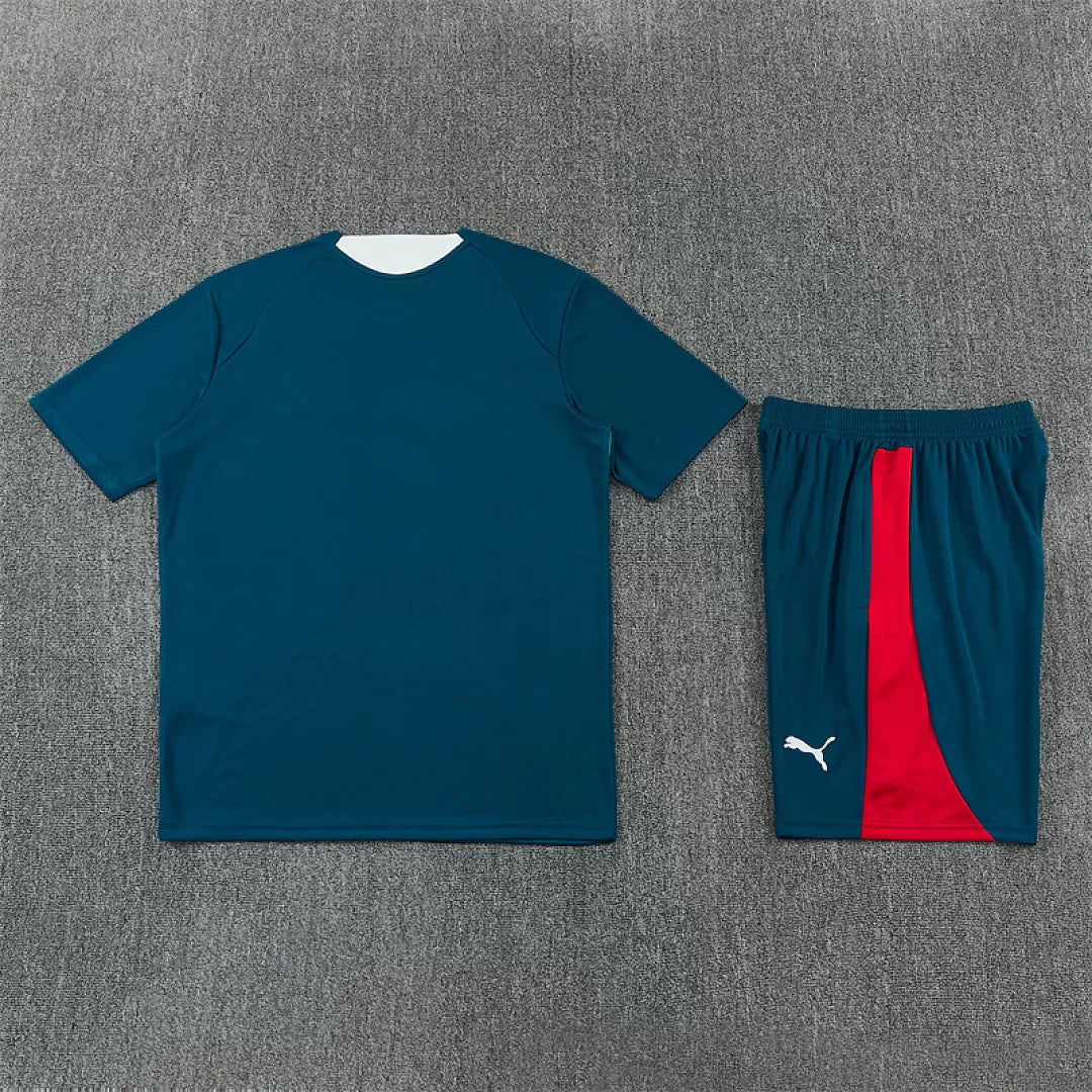 Completino Manica Corta Portogallo 2026 Uomo Blu Petrolio | Kit Allenamento
