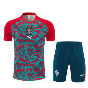 Completino Manica Corta Portogallo 2026 Uomo Rosso | Kit Allenamento