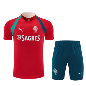 Completino Manica Corta Portogallo 2026 Uomo Rosso | Kit Allenamento
