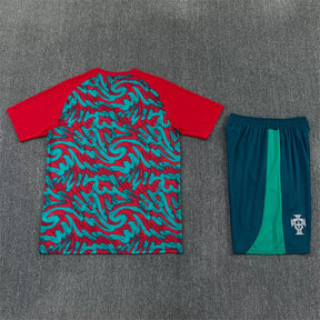 Completino Manica Corta Portogallo 2026 Uomo Rosso | Kit Allenamento