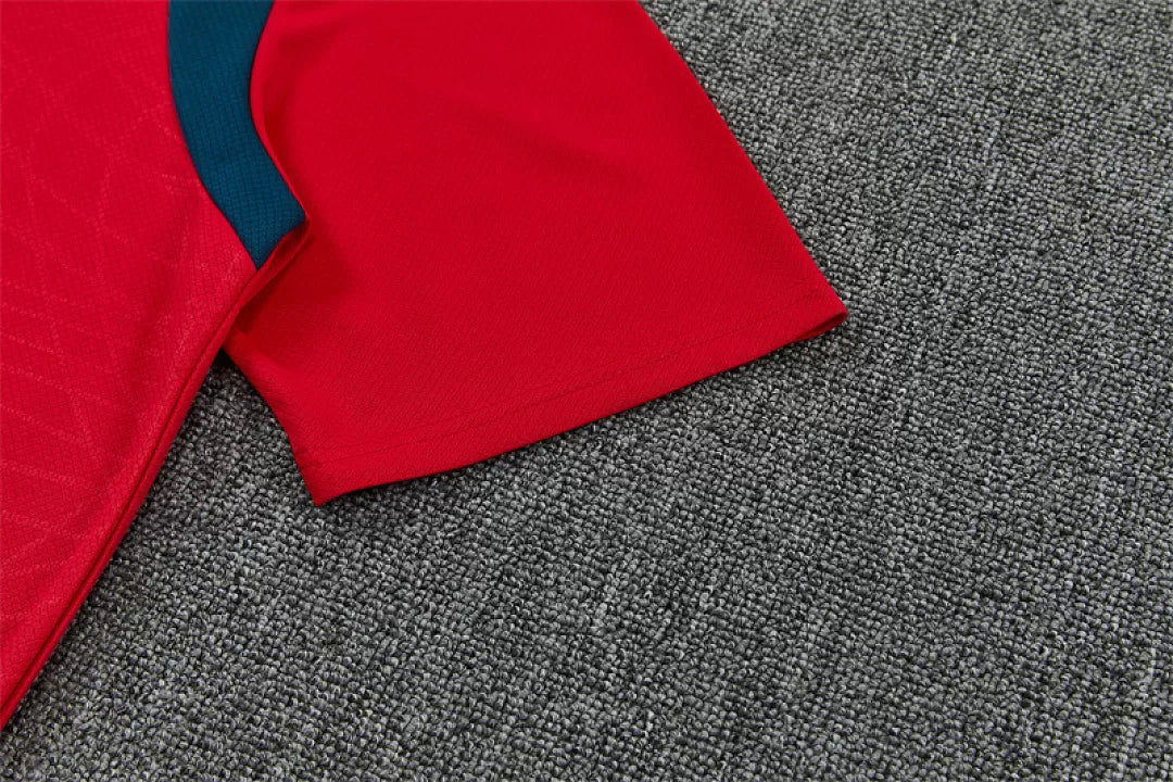 Completino Manica Corta Portogallo 2026 Uomo Rosso | Kit Allenamento