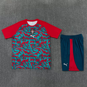 Completino Manica Corta Portogallo 2026 Uomo Rosso | Kit Allenamento