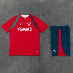 Completino Manica Corta Portogallo 2026 Uomo Rosso | Kit Allenamento