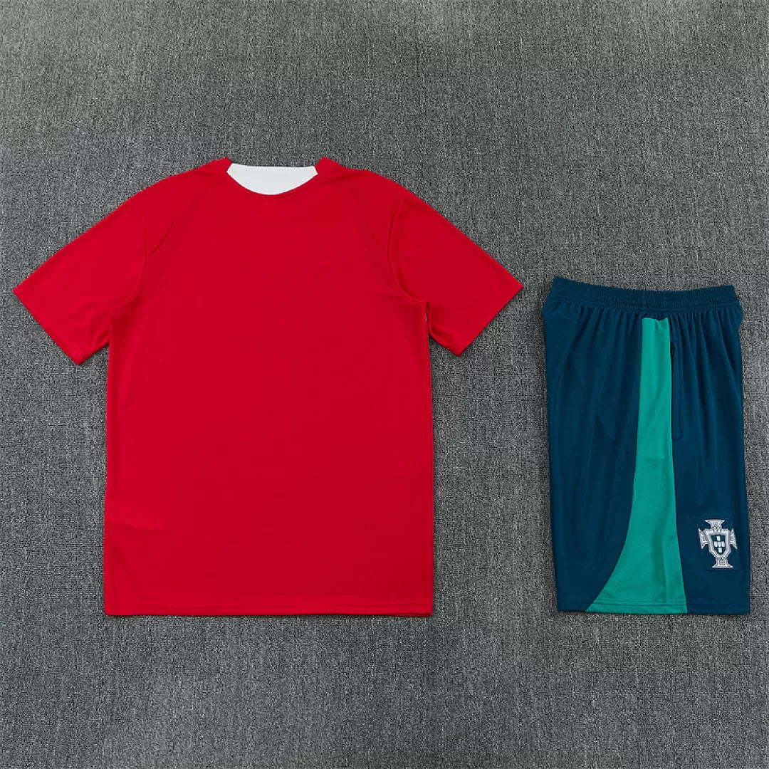 Completino Manica Corta Portogallo 2026 Uomo Rosso | Kit Allenamento