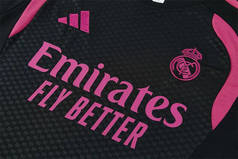 Completino Manica Corta Real Madrid 26/27 Uomo Nero | Kit Allenamento