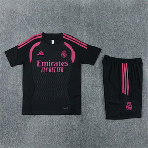 Completino Manica Corta Real Madrid 26/27 Uomo Nero | Kit Allenamento