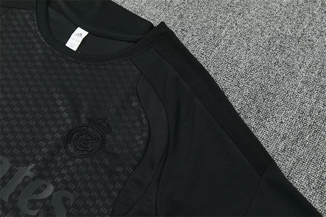Completino Manica Corta Real Madrid 26/27 Uomo Nero | Kit Allenamento