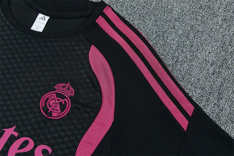Completino Manica Corta Real Madrid 26/27 Uomo Nero | Kit Allenamento