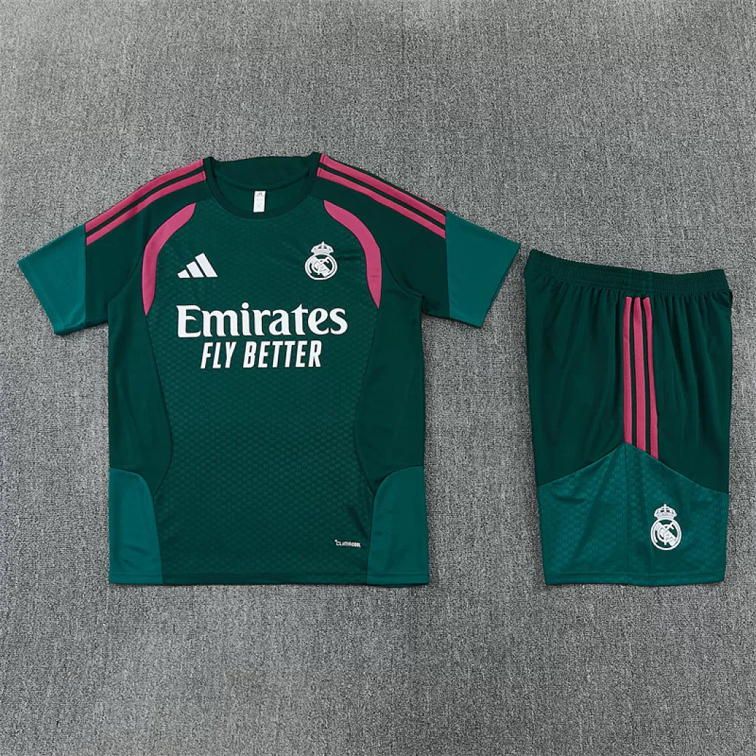 Completino Manica Corta Real Madrid 26/27 Uomo Verde | Kit Allenamento