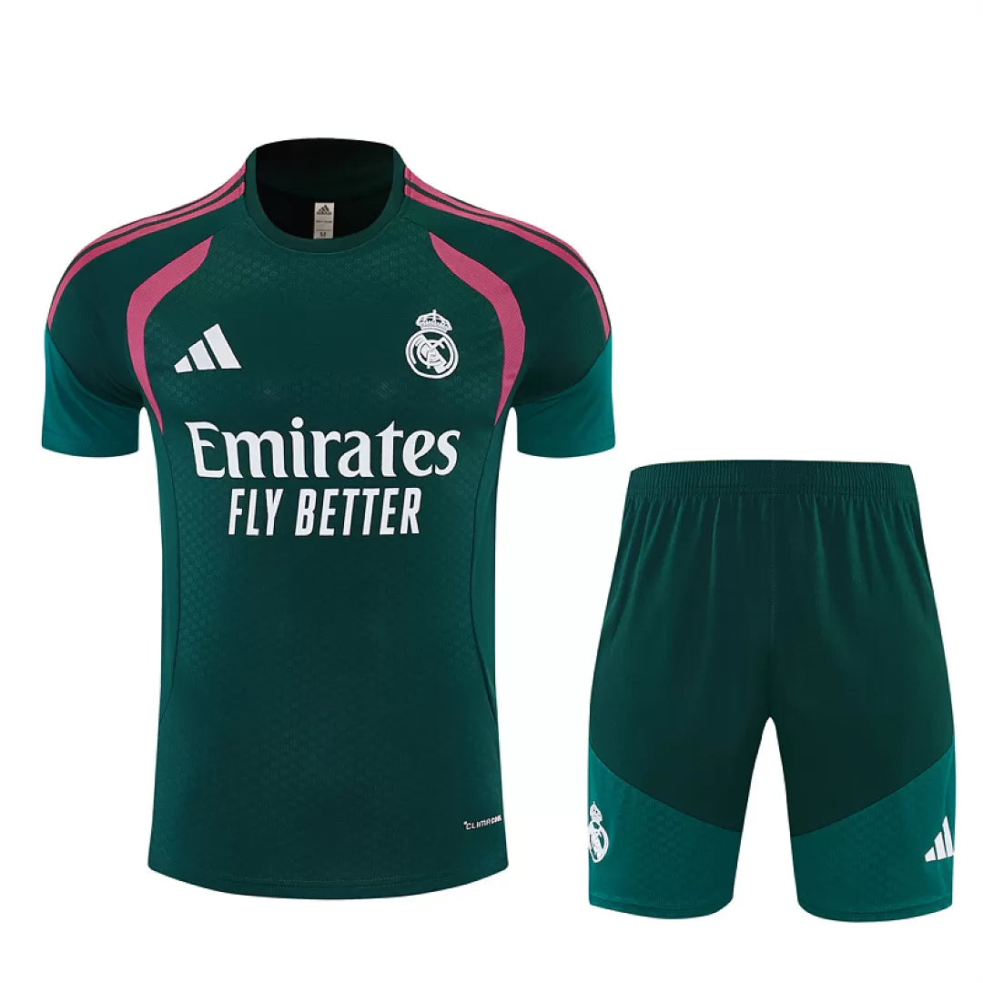 Completino Manica Corta Real Madrid 26/27 Uomo Verde | Kit Allenamento