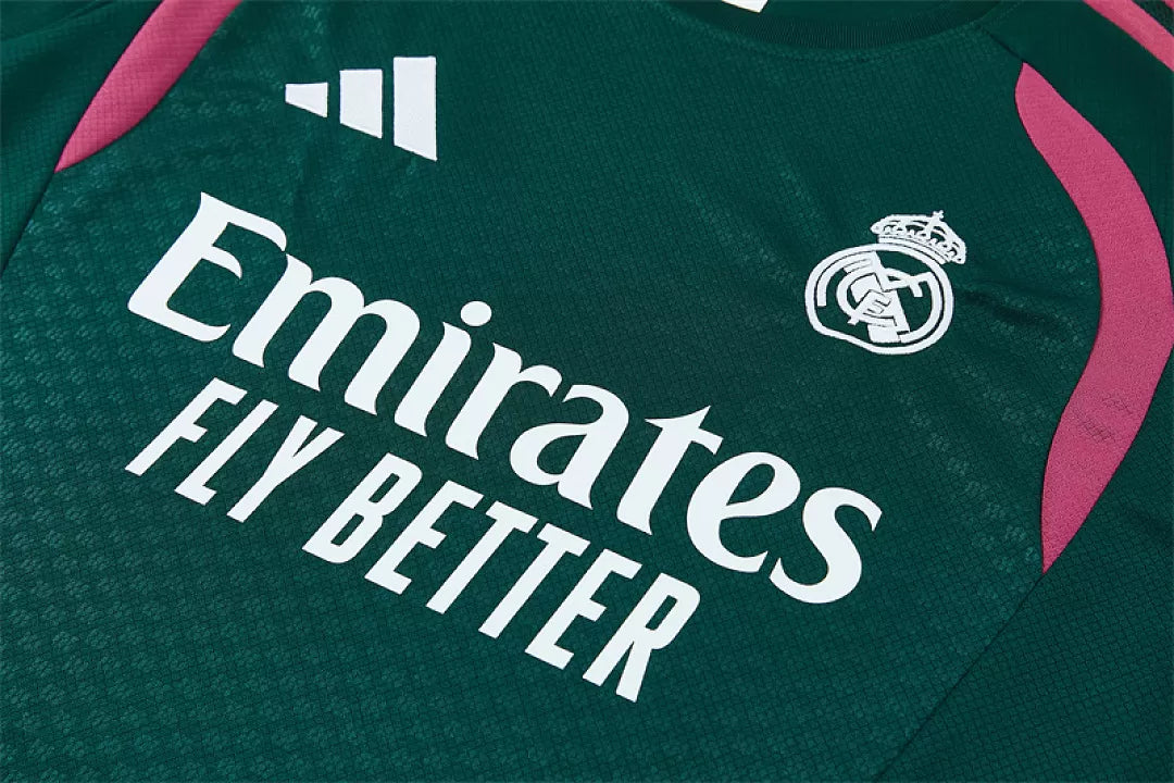 Completino Manica Corta Real Madrid 26/27 Uomo Verde | Kit Allenamento
